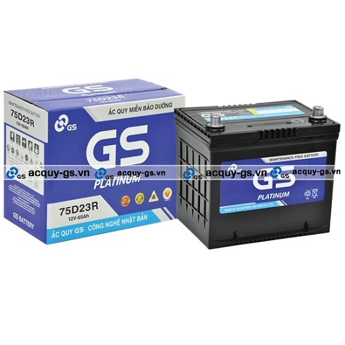 BÌNH ẮC QUY GS MF 75D23R (12V-65AH)