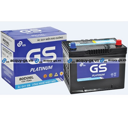 BÌNH ẮC QUY GS MF 80D26L (12V, 70AH)