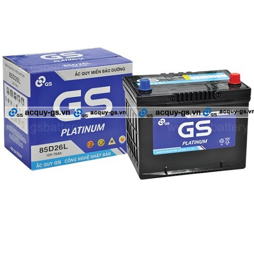 BÌNH ẮC QUY GS MF 85D26L (12V-75AH)
