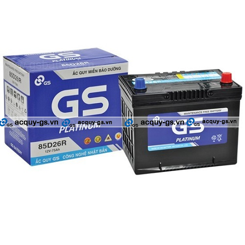 BÌNH ẮC QUY GS MF 85D26R (12V-75AH)