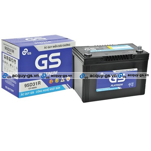 BÌNH ẮC QUY GS MF 95D31R (12V-80AH)