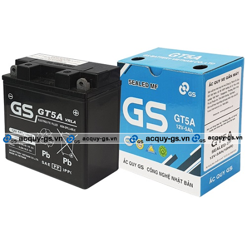 BÌNH ẮC QUY GS MF GT5A (12V-5AH)