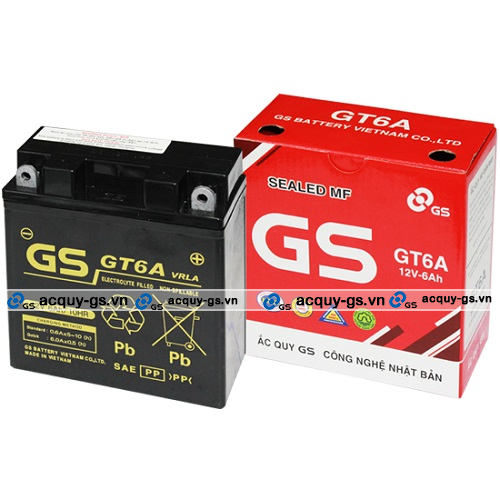 BÌNH ẮC QUY GS MF GT6A (12V-6AH)