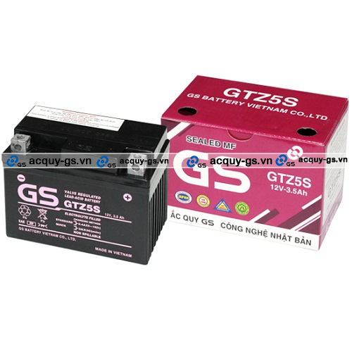 BÌNH ẮC QUY GS MF GTZ5S (12V-3.5AH)
